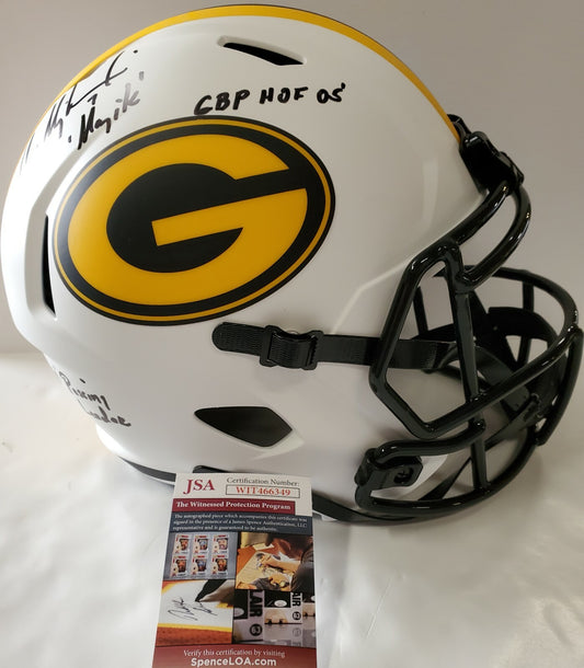 Green Bay Packers Don Majkowski Signed Full Size Lunar Rep Helmet Jsa Coa