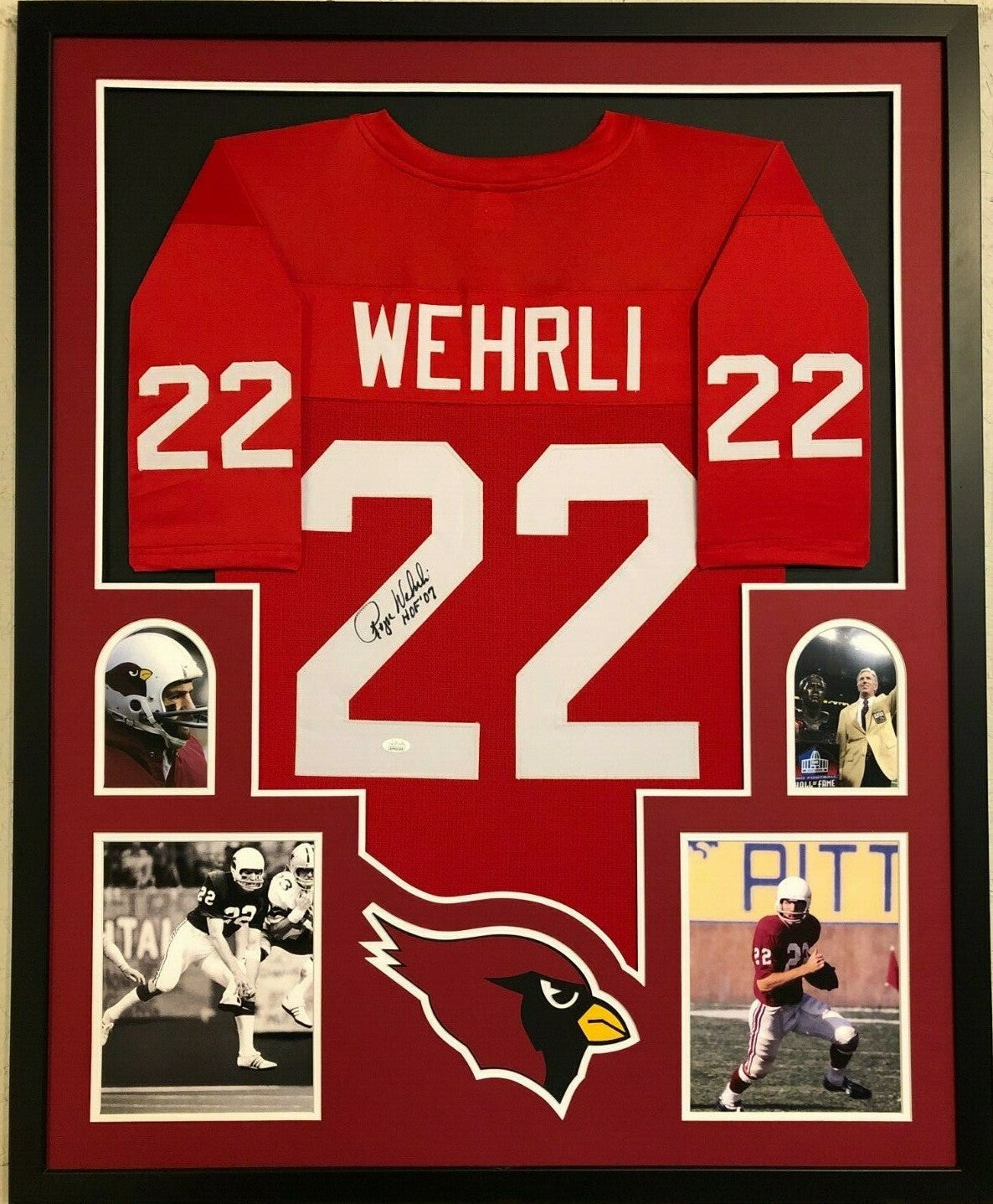 Framed St. Louis Cardinals Roger Wehrli Autographed Signed Jersey Jsa Coa