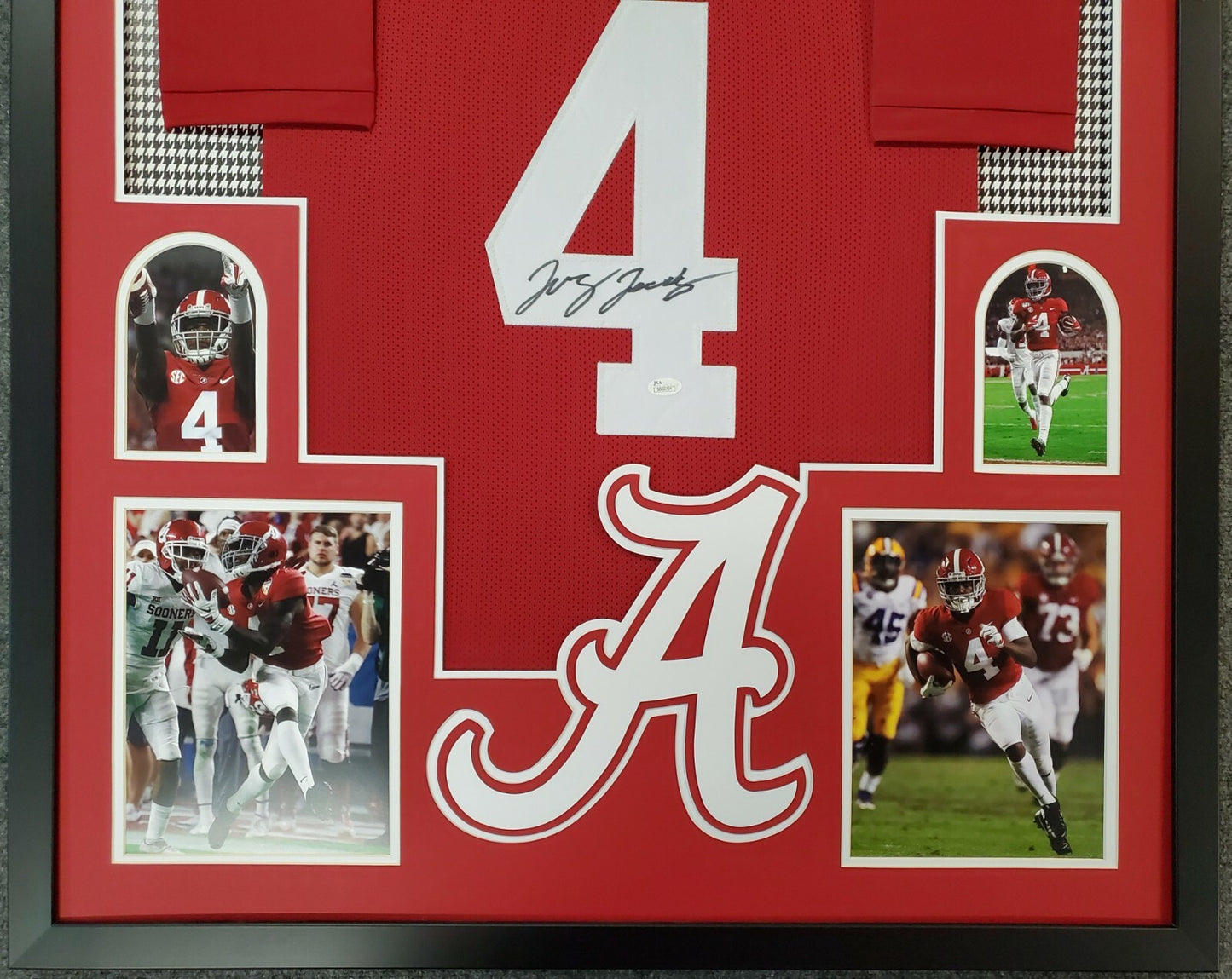 Framed Jerry Jeudy Autographed Signed Alabama Crimson Tide Jersey Jsa Coa