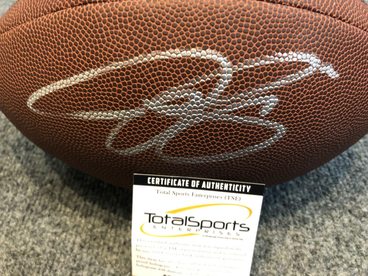 New York Giants Justin Layne Autographed Signed Nfl Football Tse Coa