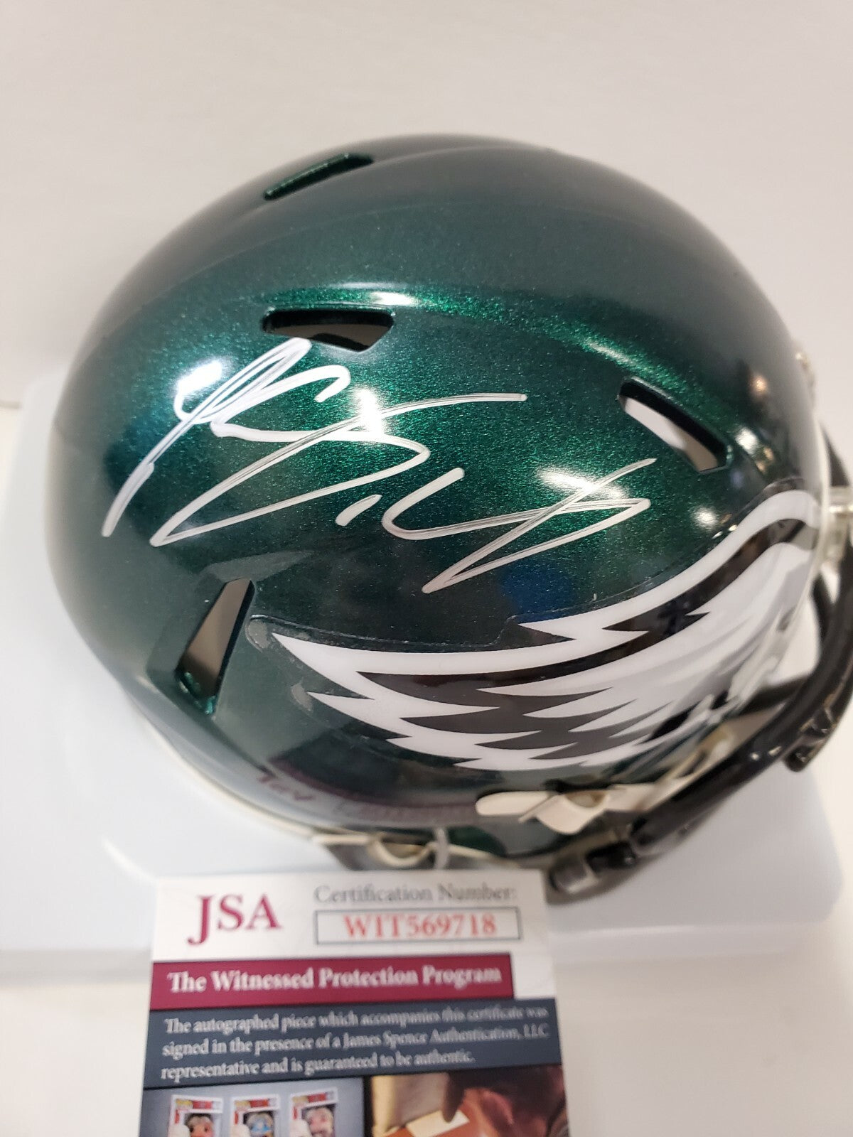 Philadelphia Eagles Lesean Mccoy Autographed Signed Mini Helmet Jsa Coa