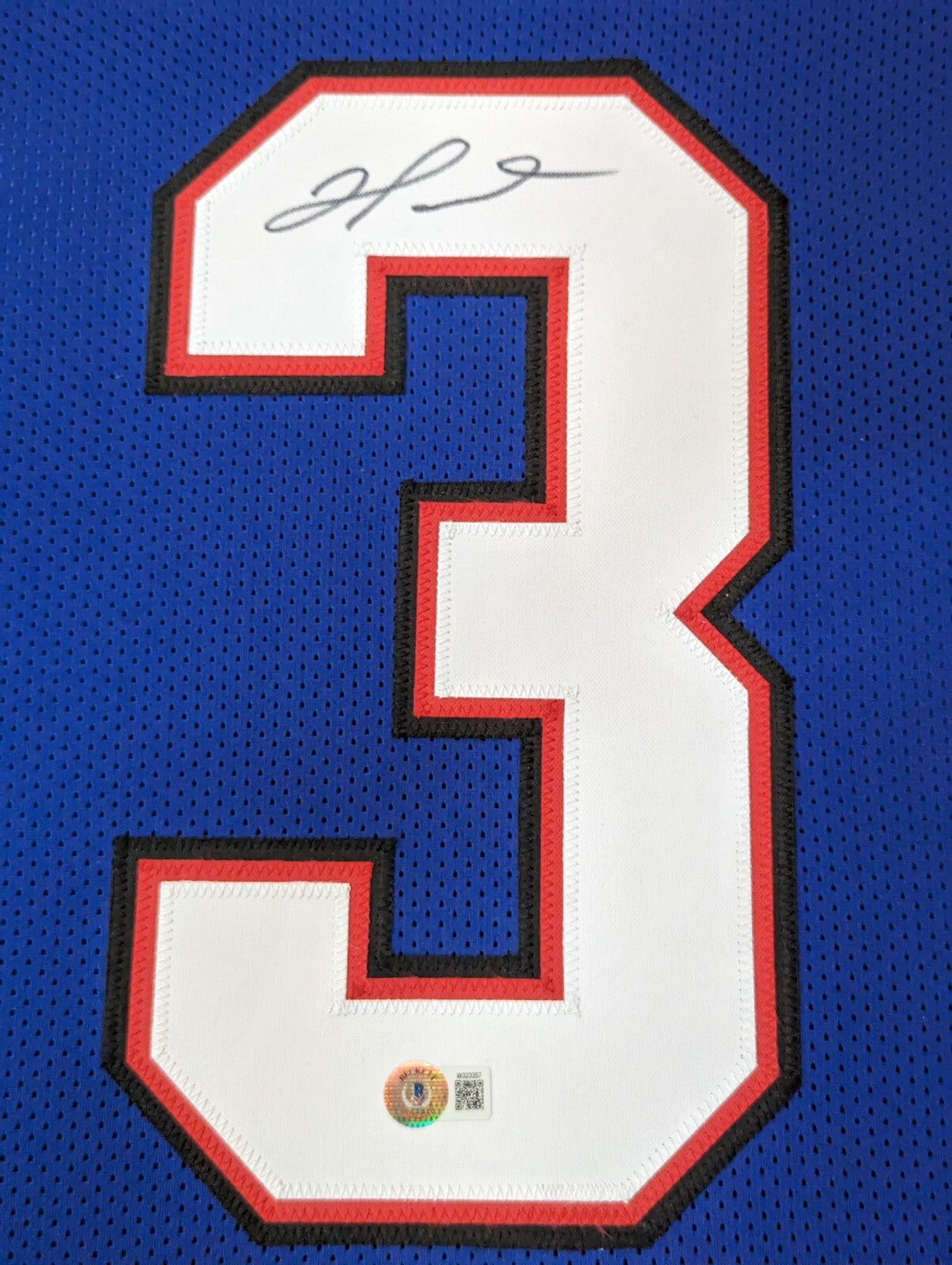 Framed Buffalo Damar Hamlin Autographed Signed Jersey Beckett Holo