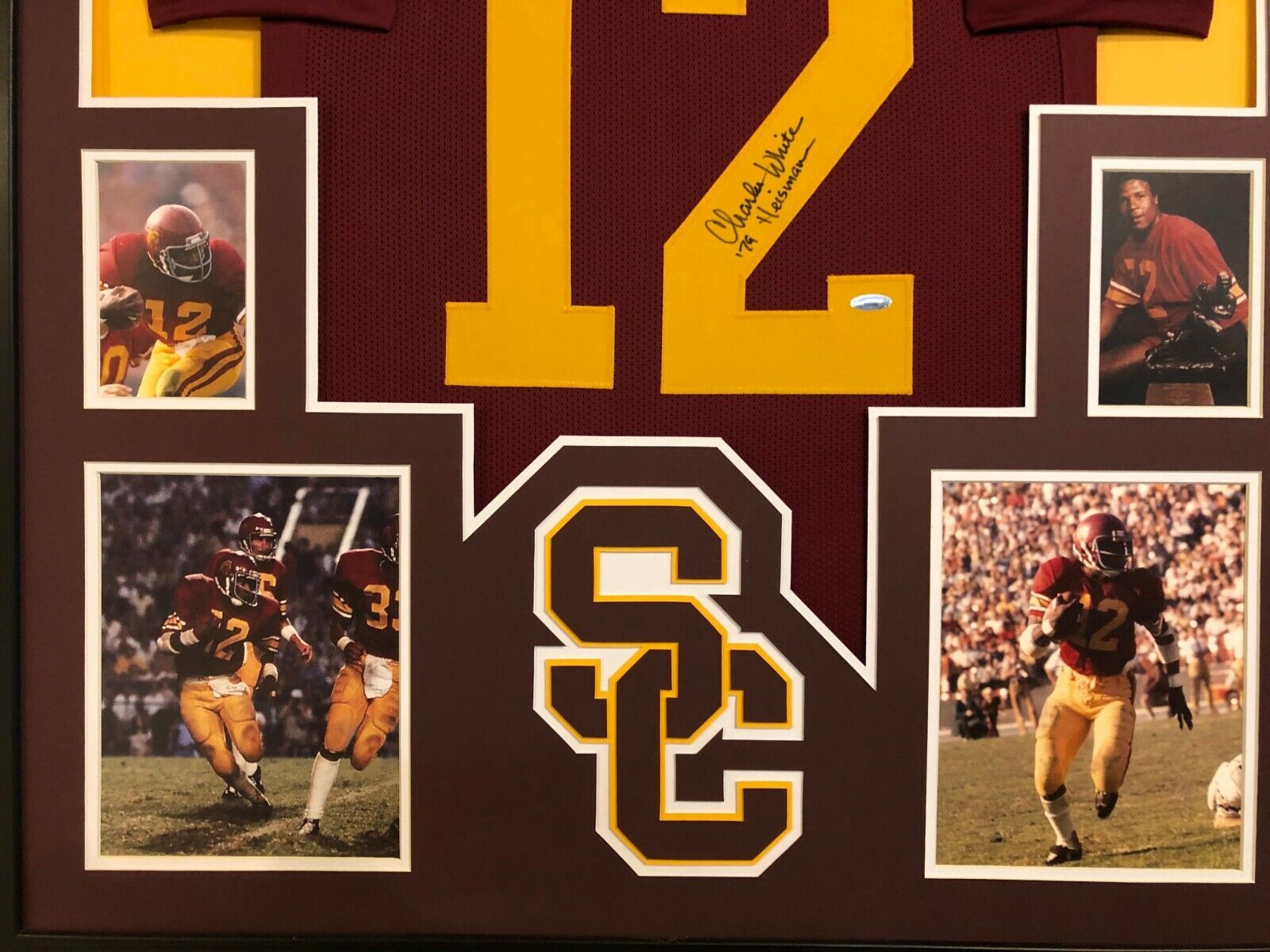 MVP Authentics Framed Usc Trojans Charles White Autographed Signed Inscribe Jersey Tristar Holo 449.10 sports jersey framing , jersey framing
