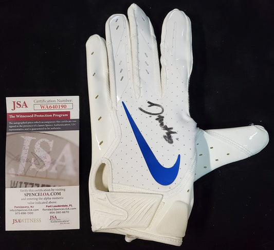 Denver Broncos Damarri Mathis Autographed Signed Glove Jsa Coa