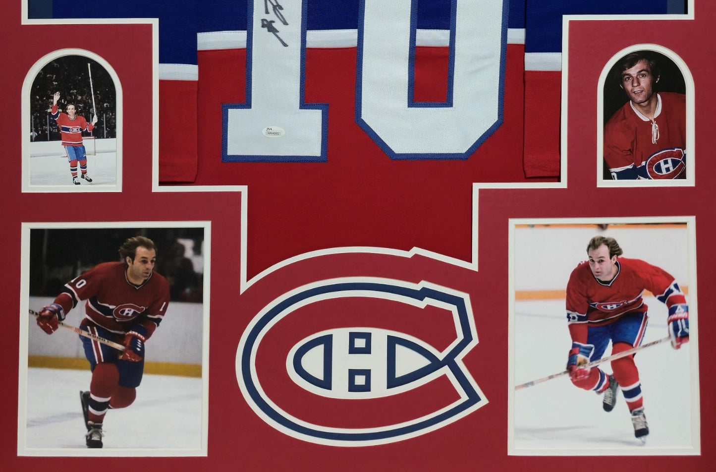 Framed Montreal Canadiens Guy Lafleur Autographed Signed Jersey Jsa Coa