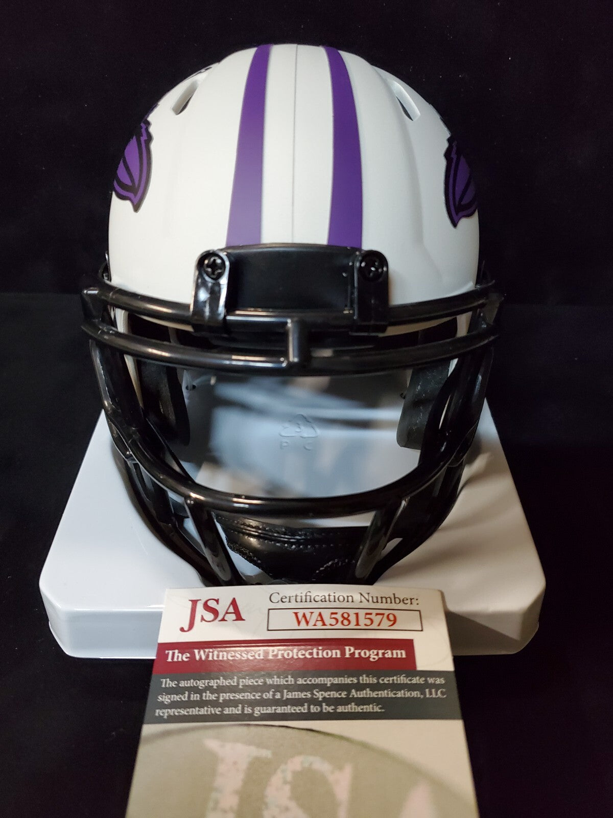 Baltimore Ravens Justin Tucker Signed Lunar Mini Helmet Jsa Coa