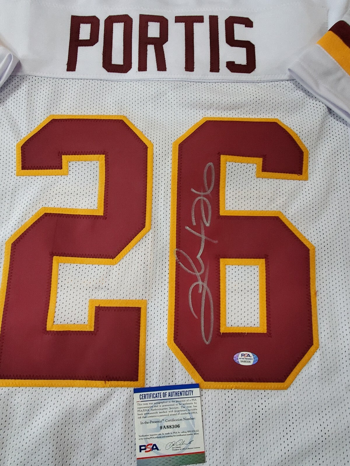 Washington Football Team Clinton Portis Autographed Signed Jersey Psa Coa