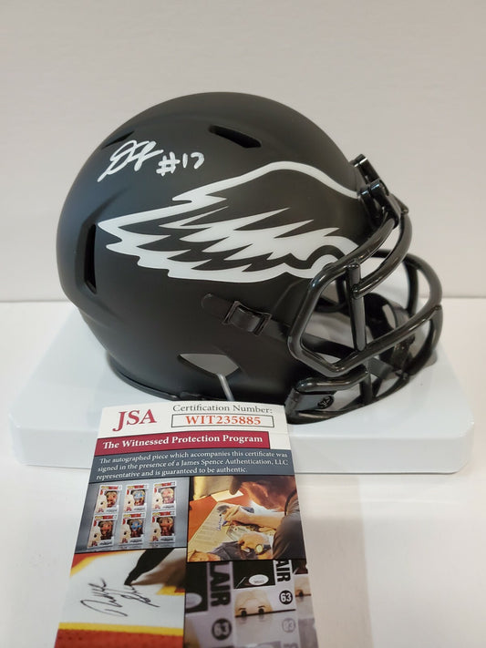 Travis Fulgham Signed Philadelphia Eagles Eclipse Mini Helmet Jsa Coa