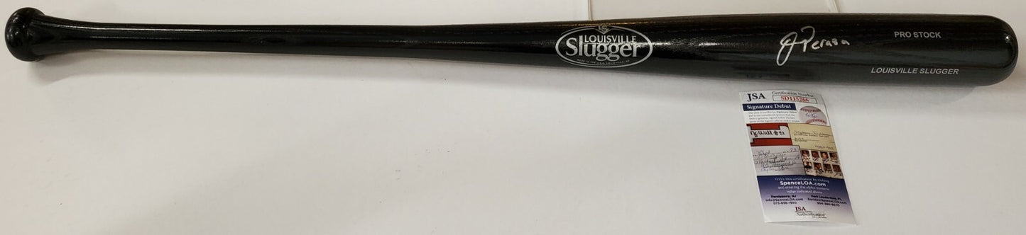 Oswald Peraza Autographed Signed Baseball Bat Jsa Coa