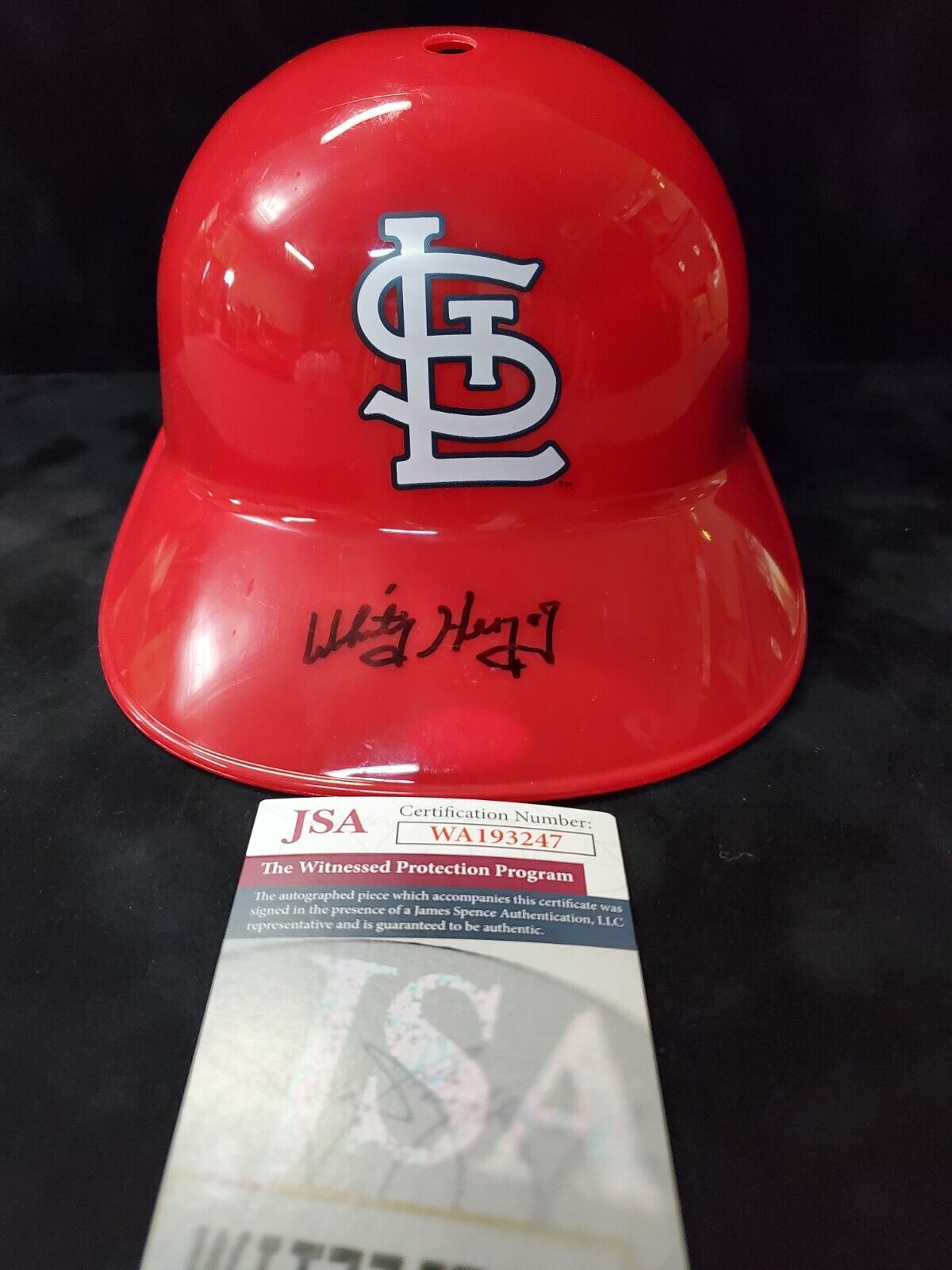 MVP Authentics St Louis Cardinals Whitey Herzog Signed Full Size Replica Helmet Jsa Coa 112.50 sports jersey framing , jersey framing