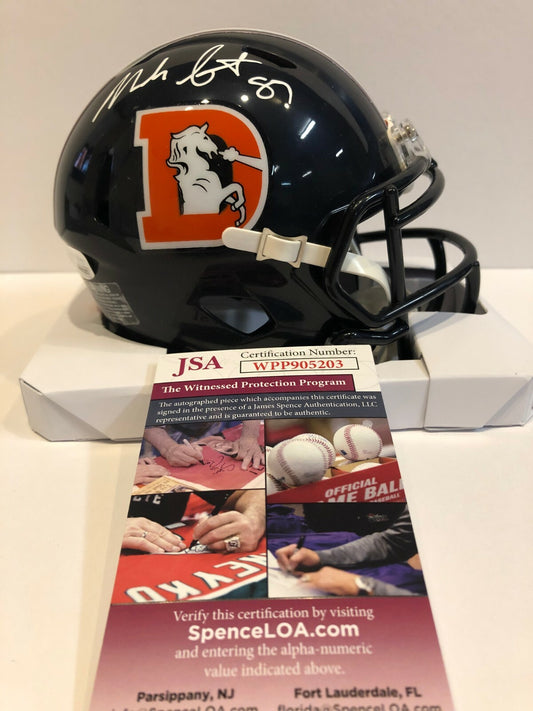 Noah Fant Autographed Signed Denver Broncos Mini Helmet Jsa Coa