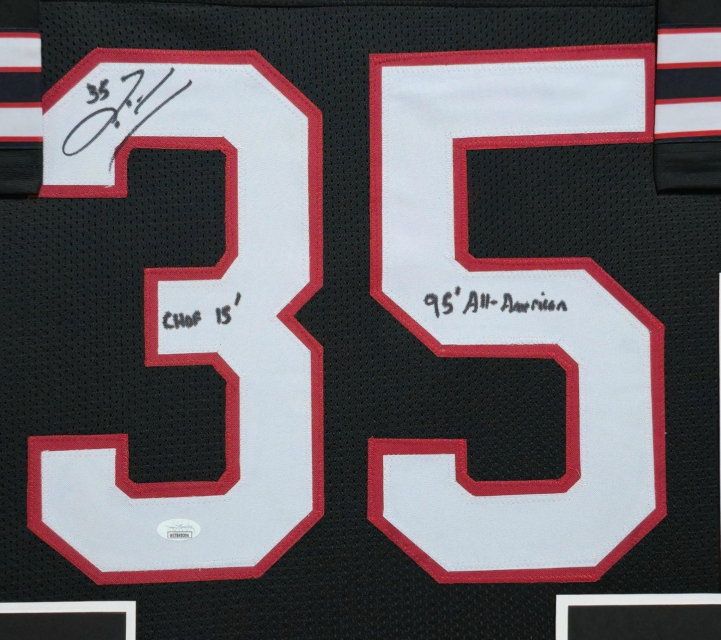 Framed Texas Tech Red Raiders Zach Thomas Autographed Inscribed Jersey Jsa