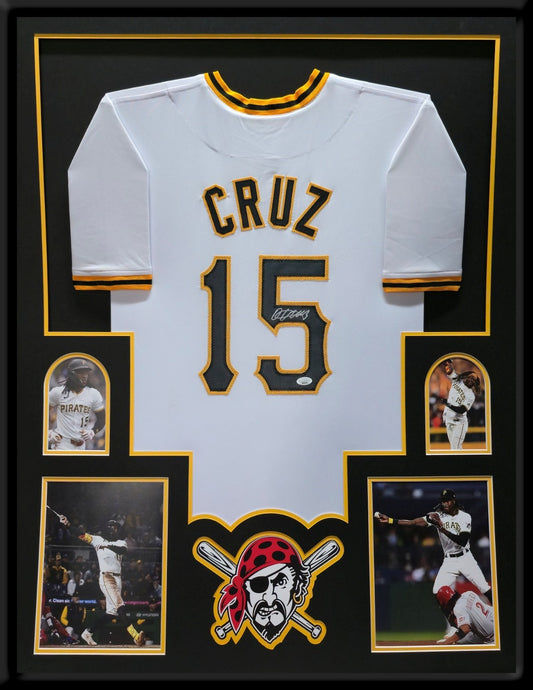Framed Pittsburgh Pirates Oneil Cruz Autographed Signed Jersey Jsa Coa