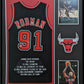 MVP Authentics Framed Chicago Bulls Dennis Rodman Autographed Signed Stat Jersey Psa Coa 445.50 sports jersey framing , jersey framing