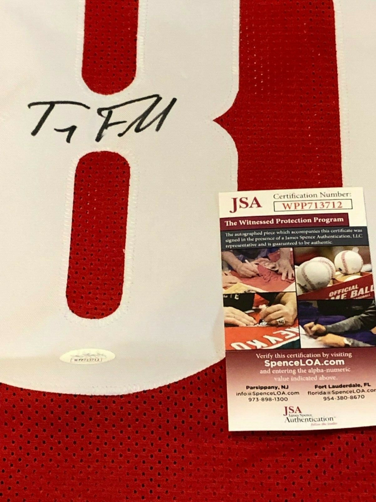 Wisconsin Badgers Troy Fumagalli Autographed Signed Jersey Jsa  Coa