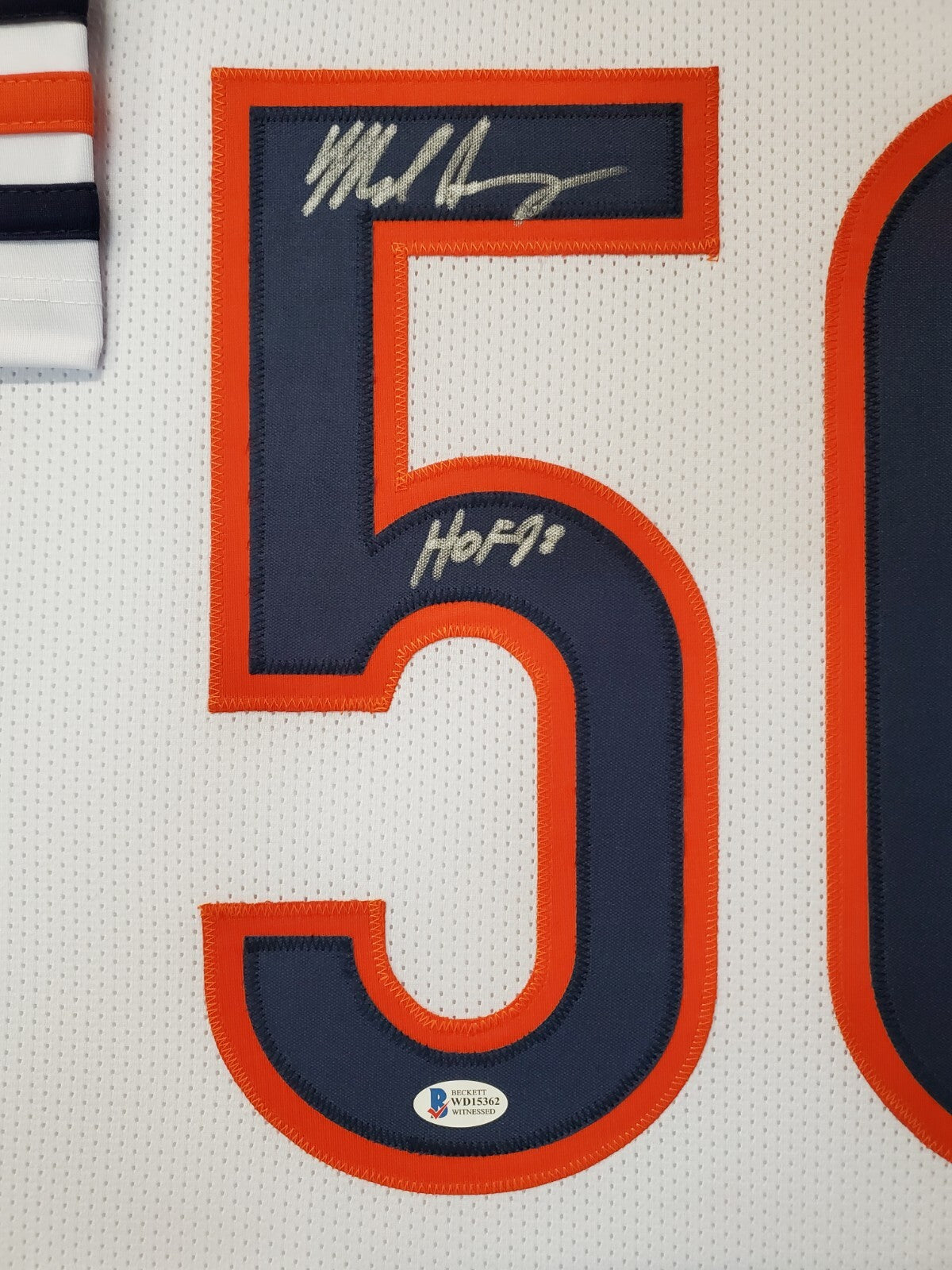 Framed Mike Singletary Autographed Signed Inscribed Chicago Bears Jersey Bas Coa