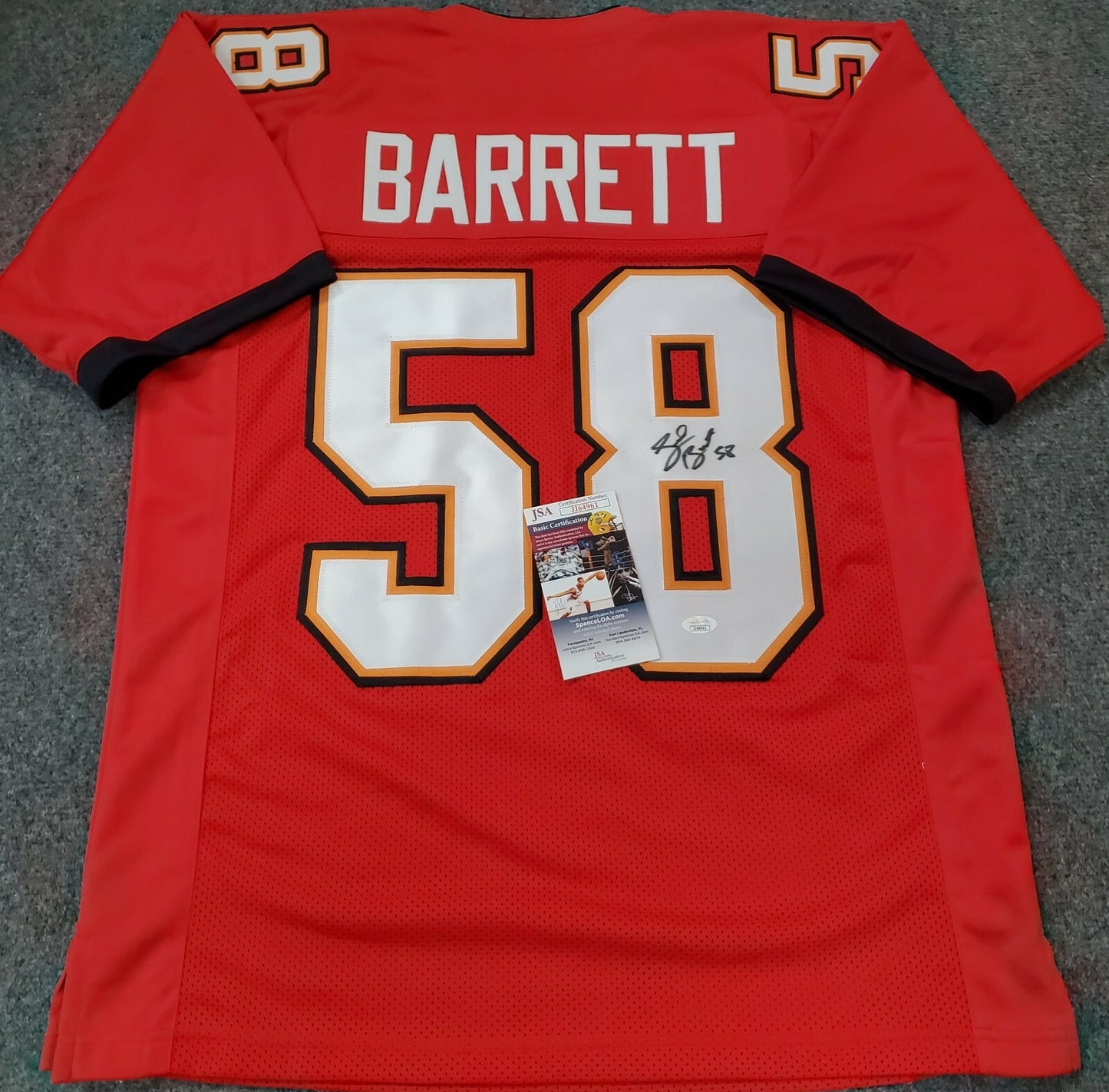Tampa Bay Buccaneers Shaquil Barrett Autographed Signed Jersey Jsa  Coa