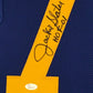 Framed Jackie Slater Autographed Signed Inscribed L.A. Rams Jersey Jsa Coa