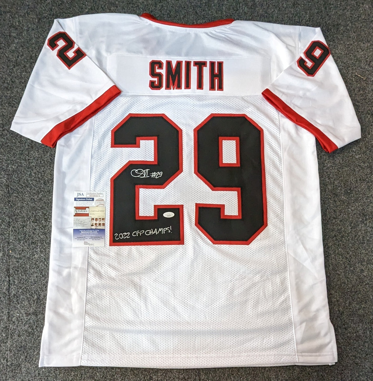 Georgia Bulldogs Christopher Smith Autographed Signed Inscribed Jersey Jsa Coa