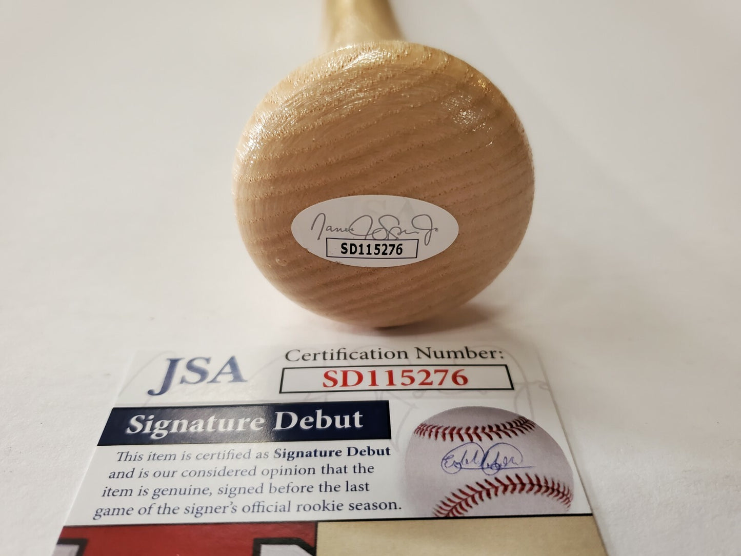 Oswald Peraza Autographed Signed Baseball Bat Jsa Coa