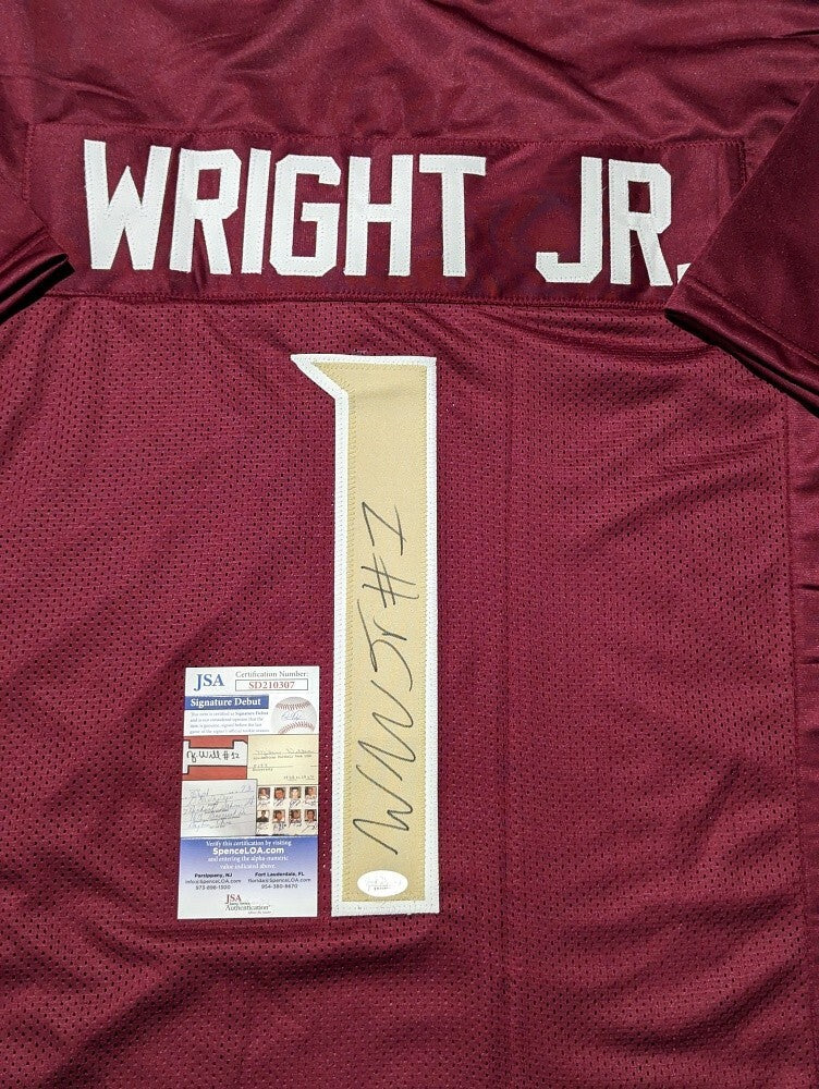 Florida State Seminoles Winston Wright Jr Autographed Signed Jersey Jsa Coa