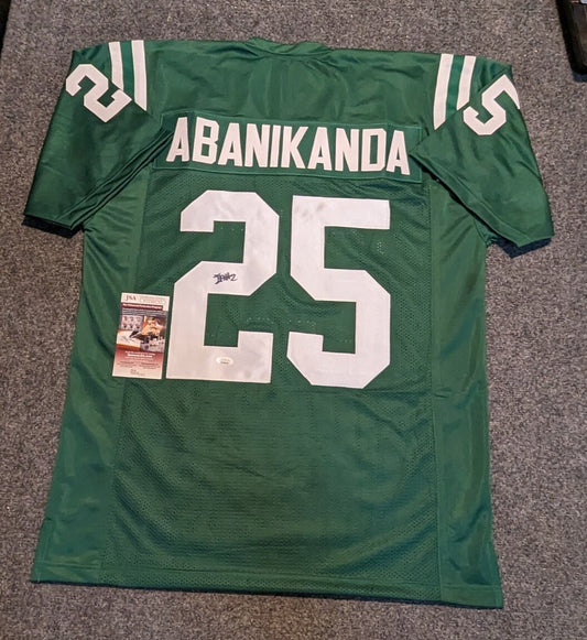 New York Jets Israel "Izzy" Abanikanda Autographed Signed Jersey Jsa Coa