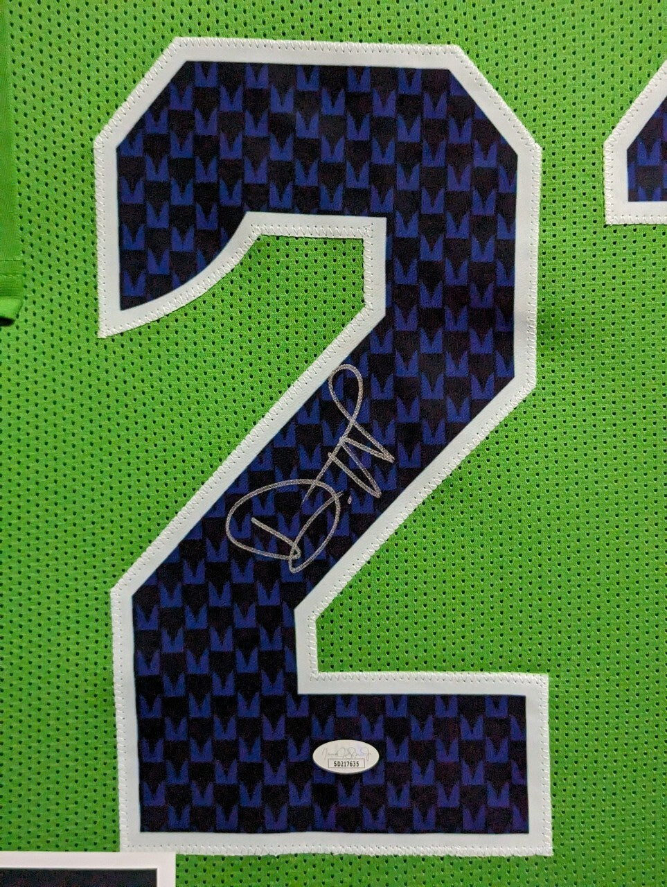 Framed Seattle Seahawks Devon Witherspoon Autographed Signed Jersey Jsa Coa