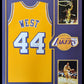 Framed L.A. Lakers Jerry West Autographed Signed Jersey Jsa Coa