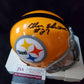 Pittsburgh Steelers Glen Edwards Signed Vsr Throwback Mini Helmet Jsa Coa
