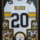 Framed Pittsburgh Steelers Rocky Bleier Autographed Inscribed Jersey Jsa Coa