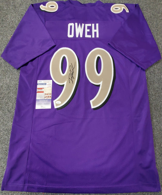 Baltimore Ravens Odafe Jayson Oweh Autographed Signed Jersey Jsa Coa