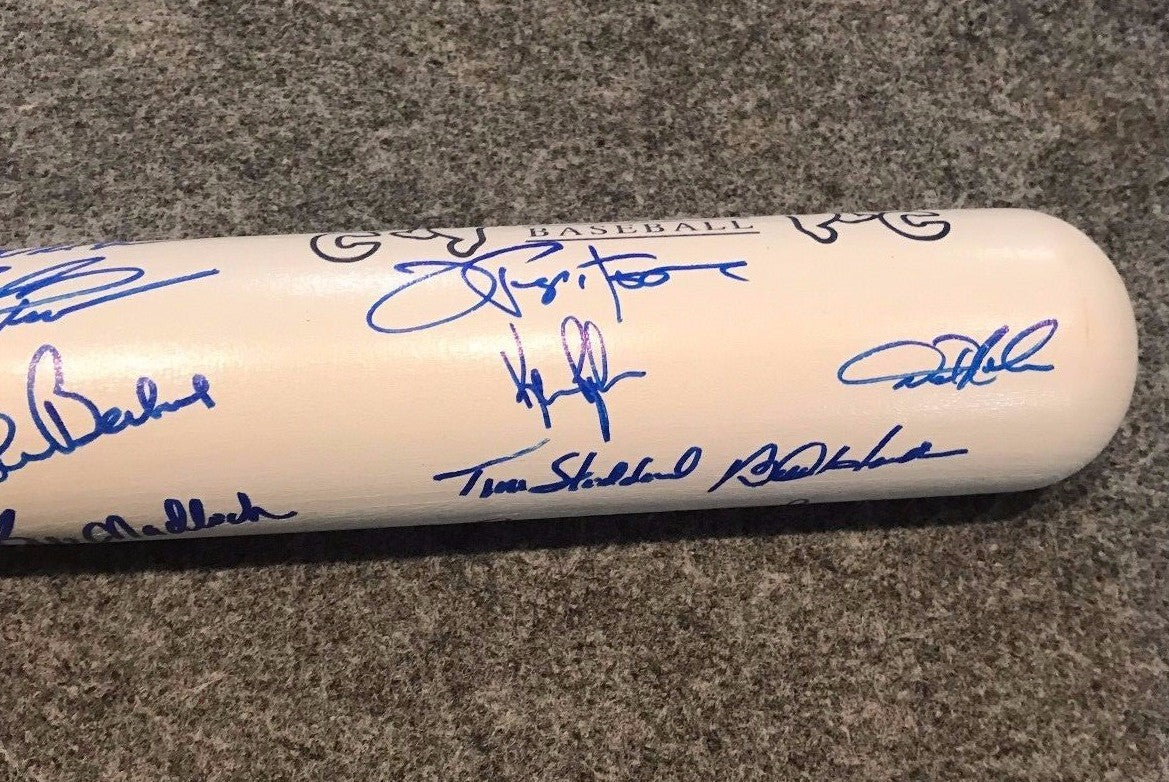 Chicago Cubs Ernie Banks Multi Signed Commemorative Bat Mab/Gtsm Holo