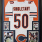 Framed Mike Singletary Autographed Signed Inscribed Chicago Bears Jersey Bas Coa