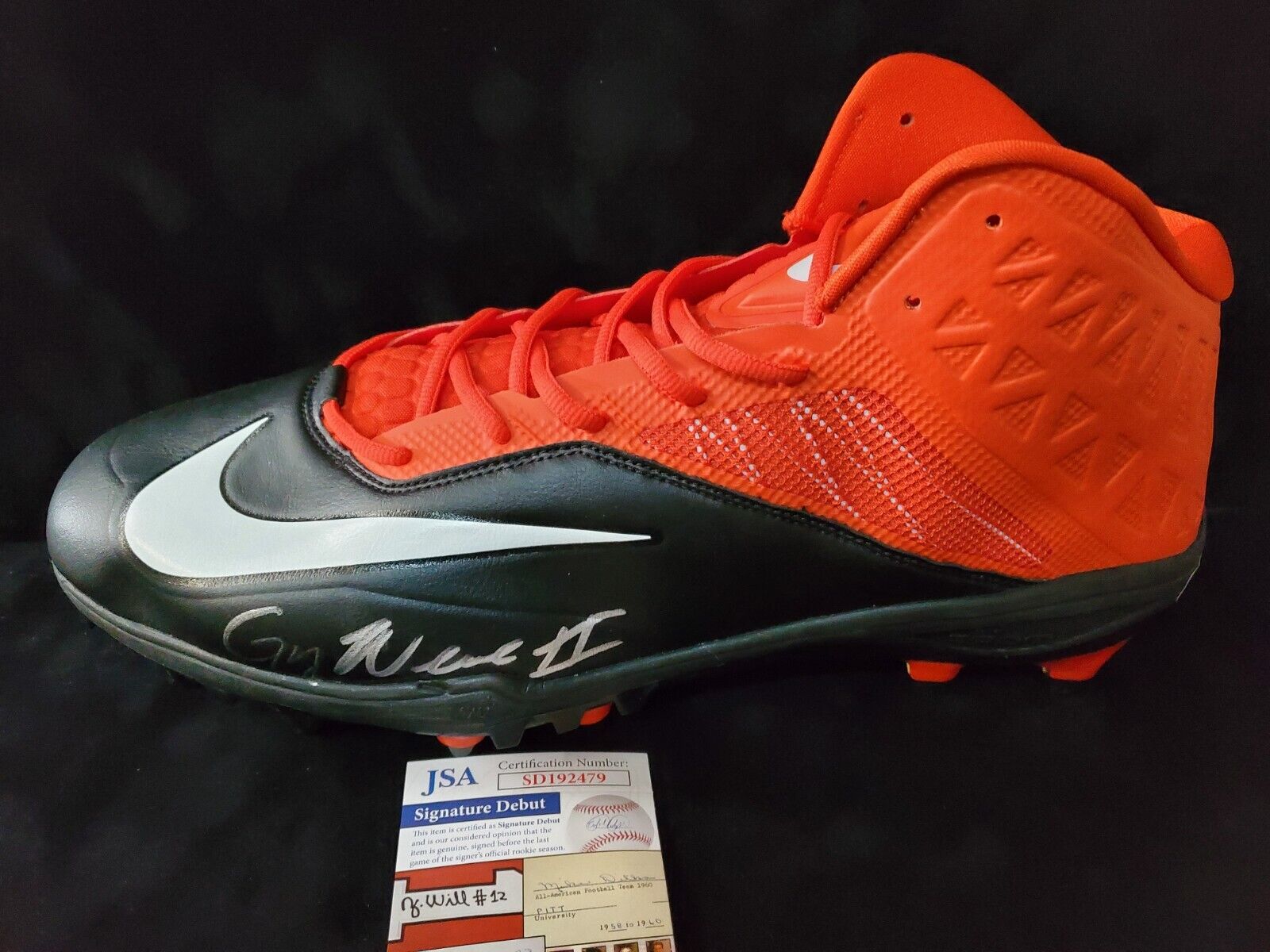 MVP Authentics Greg Newsome Ii Autographed Signed Cleat Jsa Coa 117 sports jersey framing , jersey framing