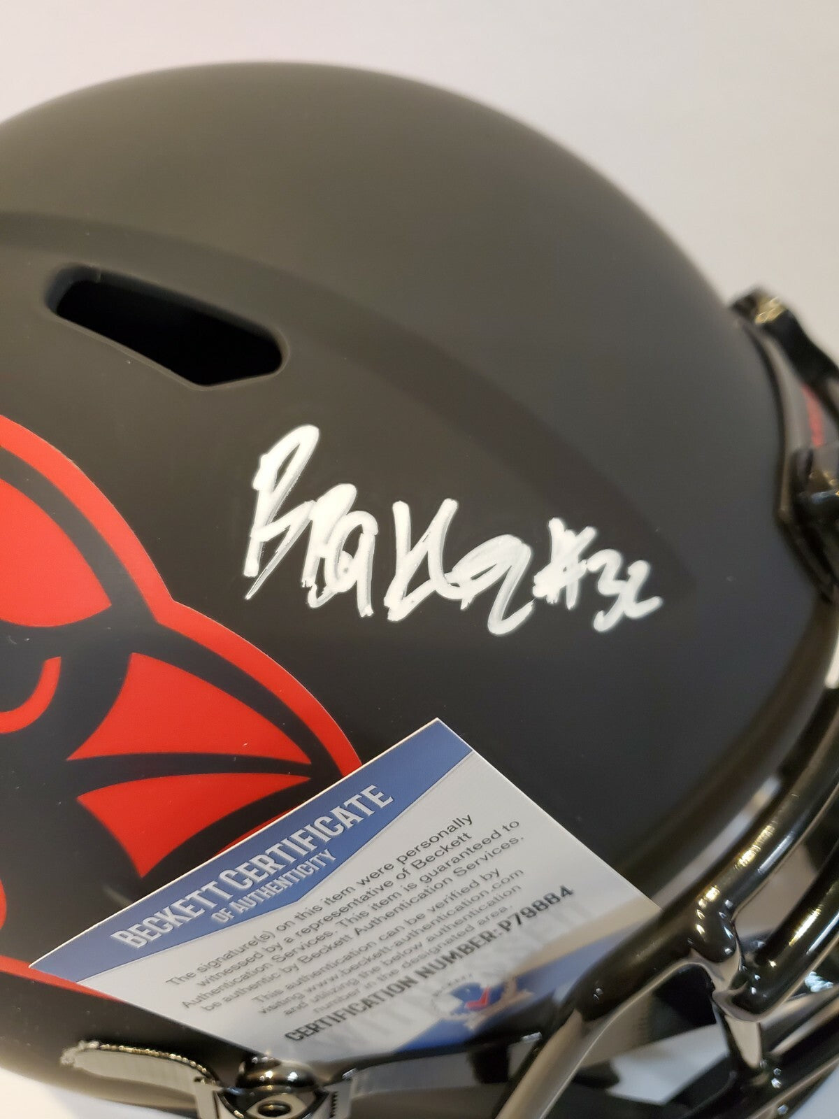 Budda Baker Arizona Cardinals Full Size Eclipse Replica Helmet Beckett Coa