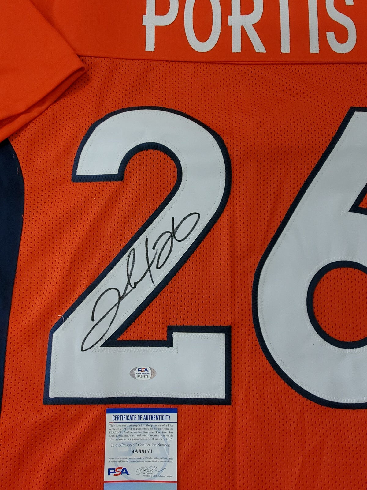 Denver Broncos Clinton Portis Autographed Signed Jersey Psa Coa