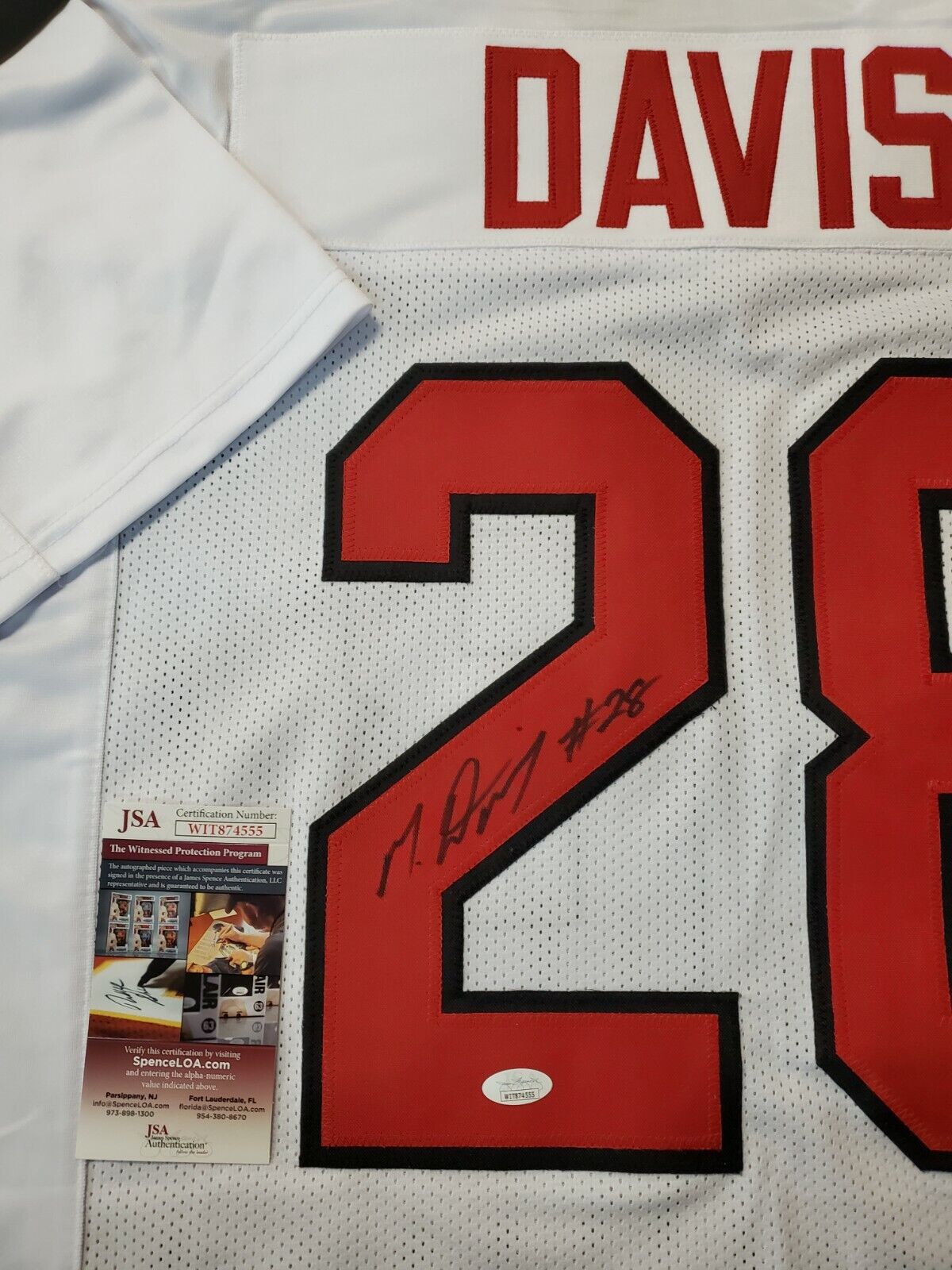 MVP Authentics South Carolina Gamecocks Mike Davis Autographed Signed Jersey Jsa Coa 98.10 sports jersey framing , jersey framing