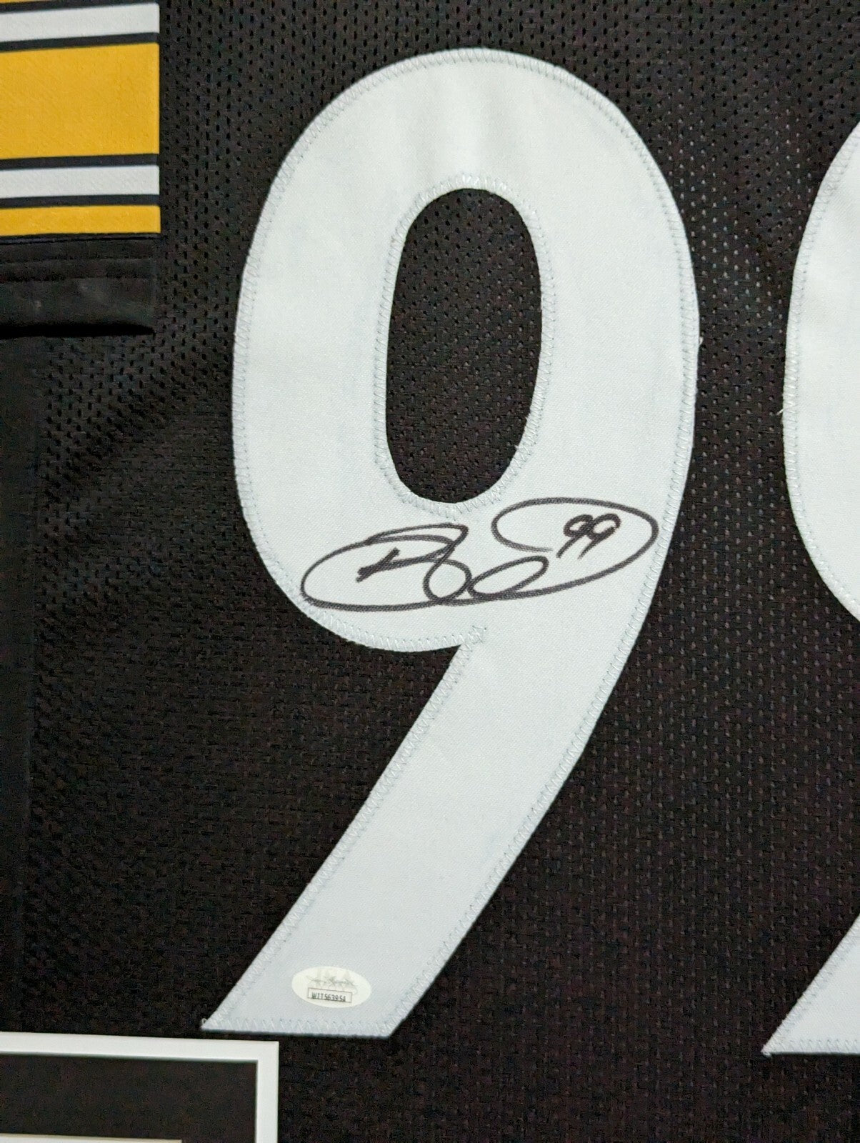 Framed Pittsburgh Steelers Brett Keisel Autographed Signed Jersey Jsa Coa