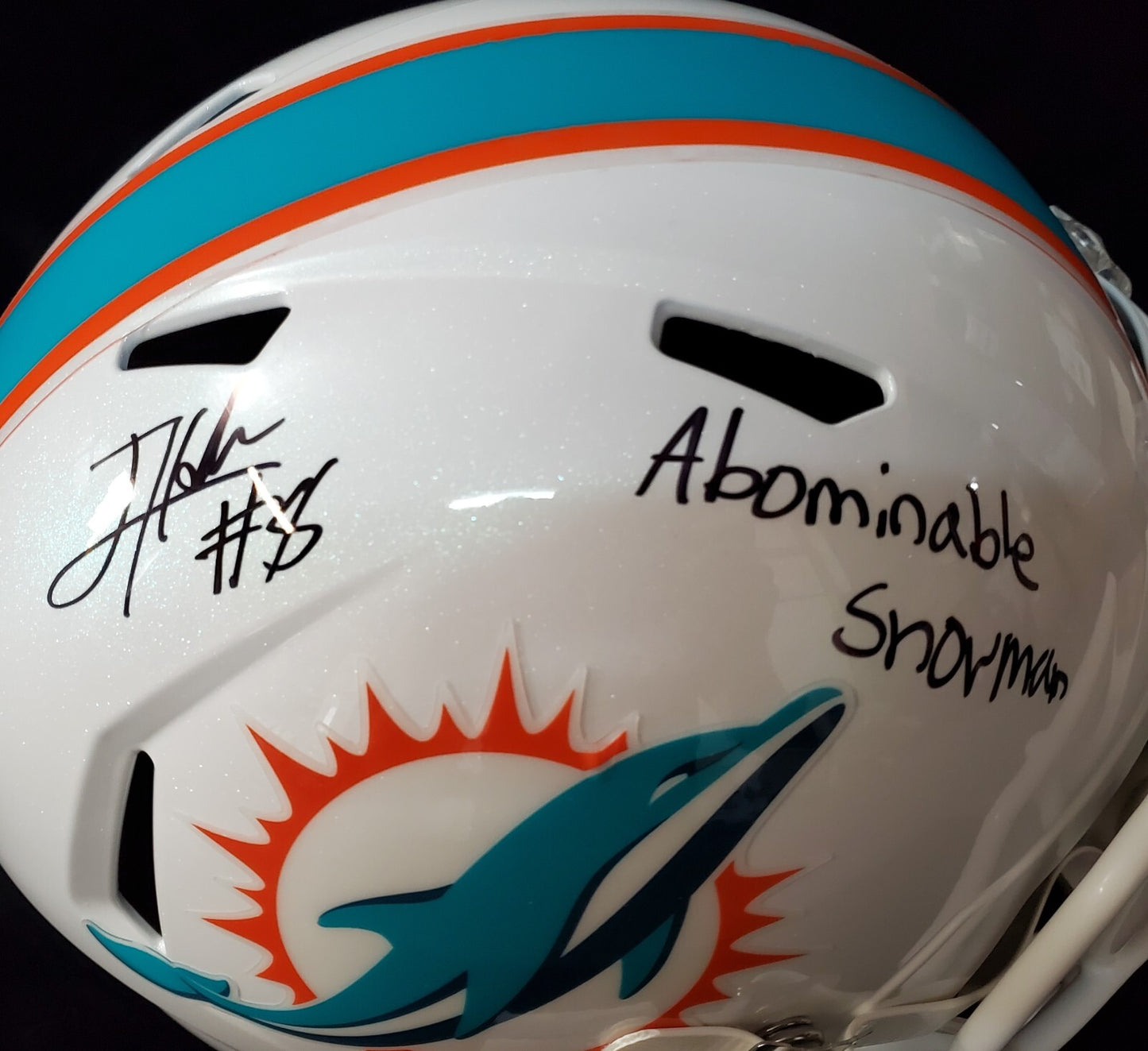 Miami Dolphins Jevon Holland Signed Full Size Speed Replica Helmet Jsa Coa