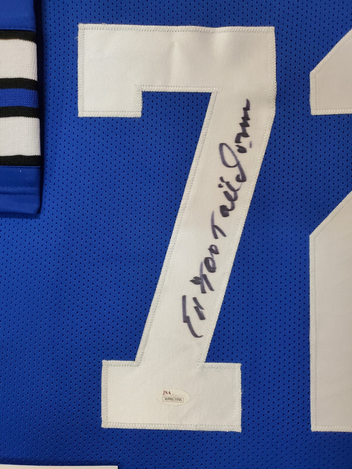 Framed Dallas Cowboys Ed "Too Tall" Jones Autographed Signed Jersey Jsa Coa