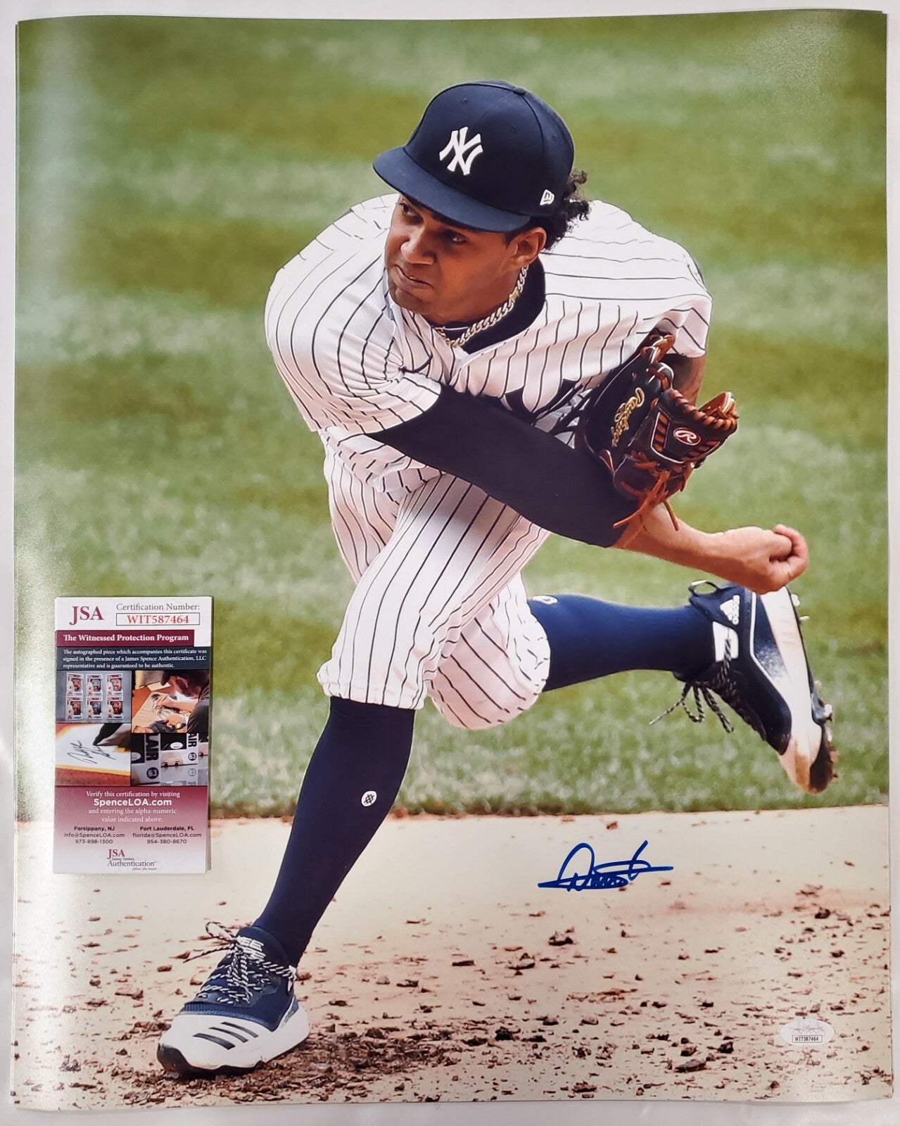 New York Yankees Deivi Garcia Autographed Signed 16X20 Photo Jsa  Coa