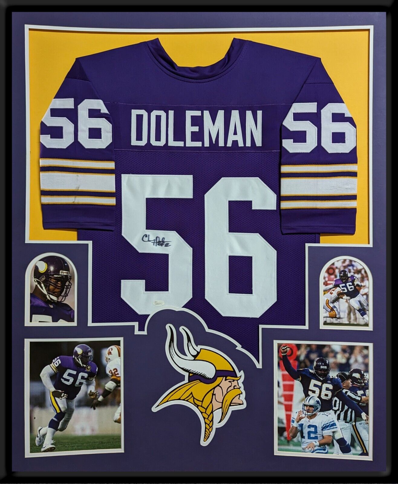 MVP Authentics Framed Minnesota Vikings Chris Doleman Autographed Signed Jersey Jsa Coa 630 sports jersey framing , jersey framing