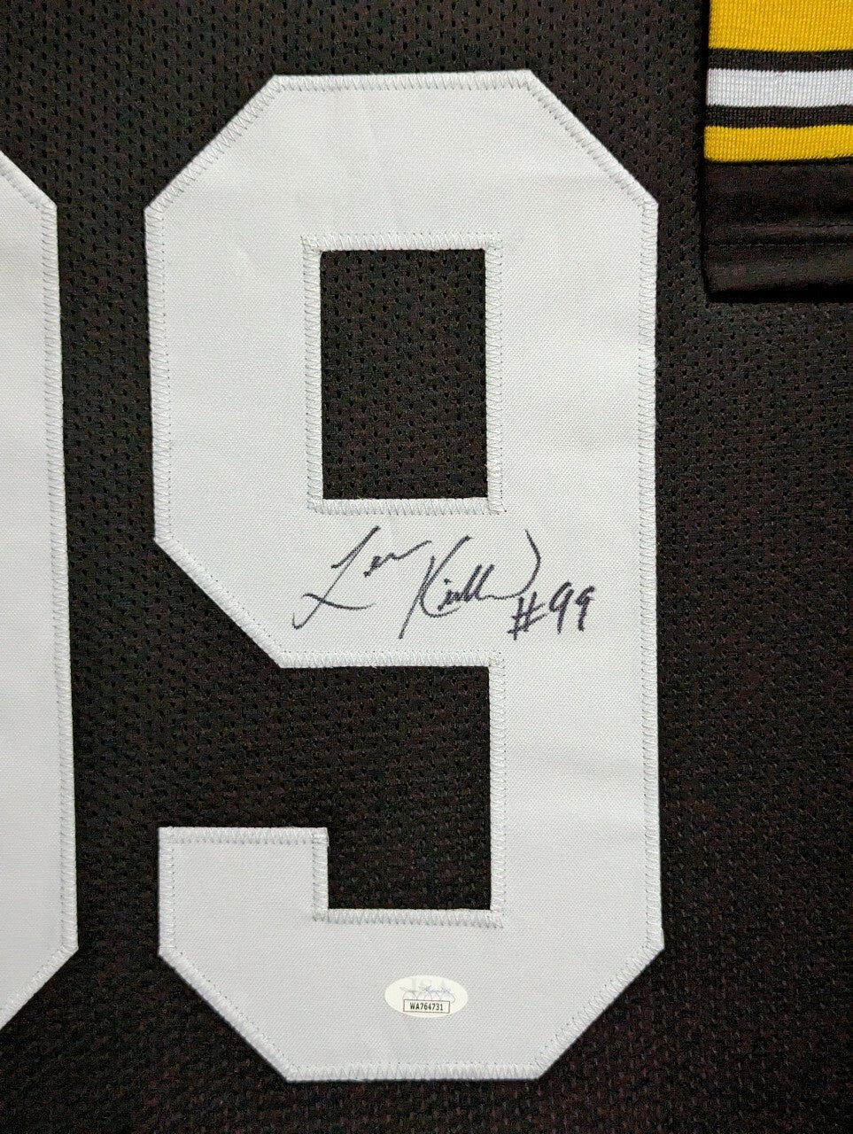Framed Pittsburgh Steelers Levon Kirkland Autographed Signed Jersey Jsa Coa