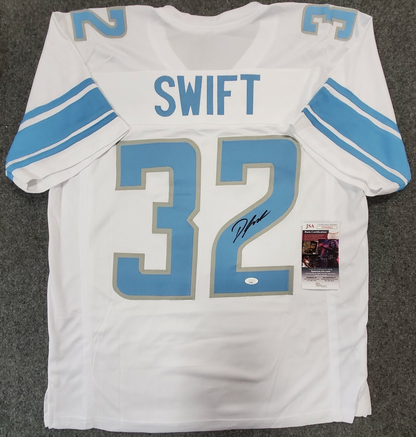 Detroit Lions D'andre Swift Autographed Signed Jersey Jsa Coa