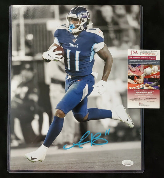 MVP Authentics Tennessee Titans Aj Brown Autographed Signed 11X14 Photo Jsa  Coa 89.10 sports jersey framing , jersey framing