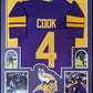 Framed Minnesota Vikings Dalvin Cook Autographed Signed Jersey Beckett Holo