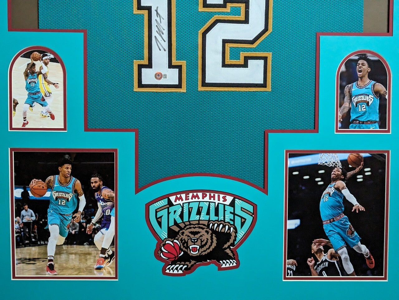 Framed Memphis Grizzlies Ja Morant Autographed Signed Jersey Beckett Holo