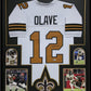 Framed New Orleans Saints Chris Olave Autographed Signed Jersey Beckett Holo