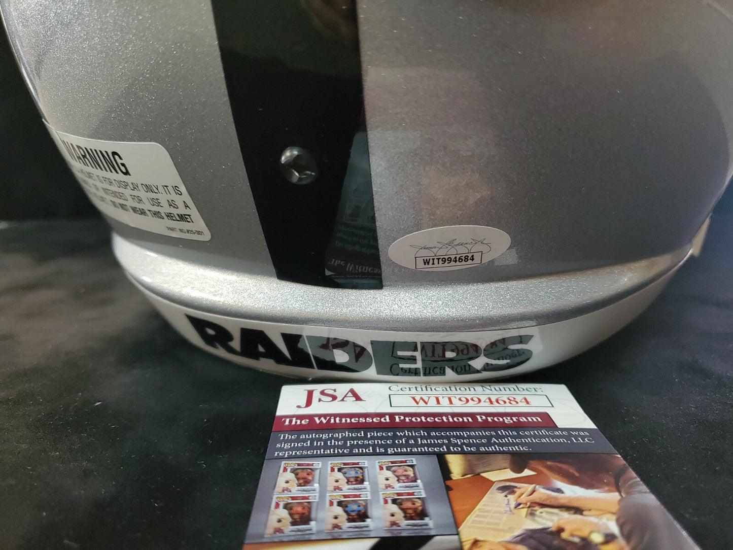 Las Vegas Raiders Tre'von Moehrig Autographed Inscribed Full Size Helmet Jsa Coa
