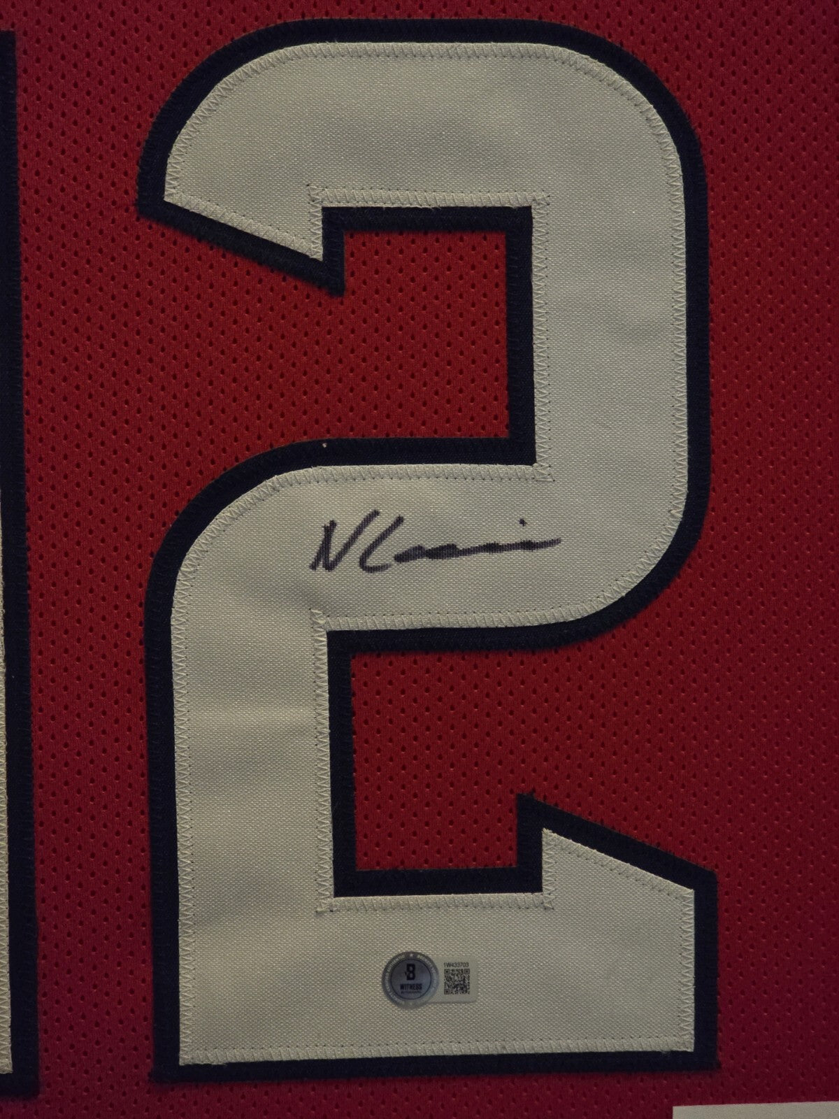Framed Houston Texans Nico Collins Autographed Signed Jersey Beckett Holo